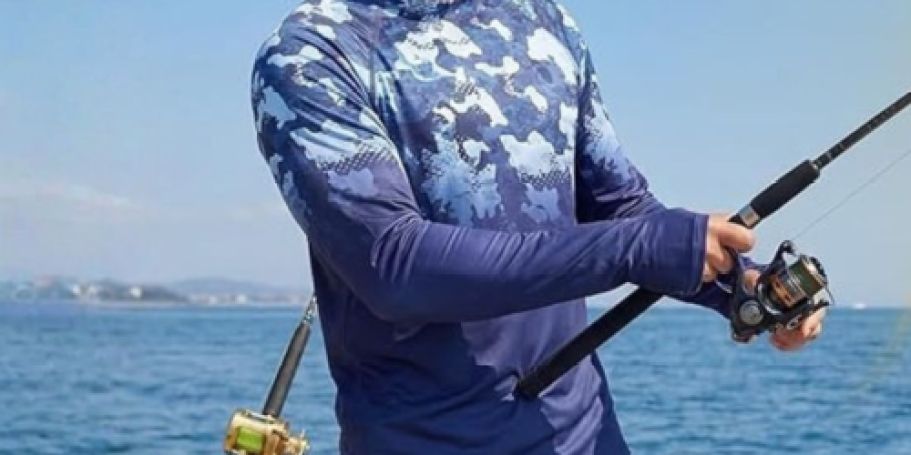 Men’s SPF 50+ Sun Protection Rash Guards from $8 on Amazon