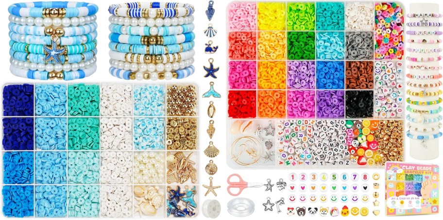 two bead kits with charms 
