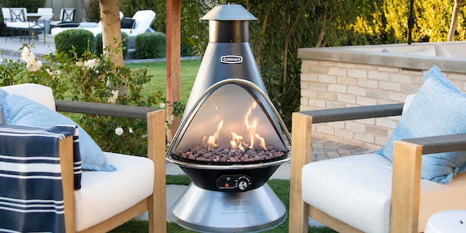 firepit on patio 