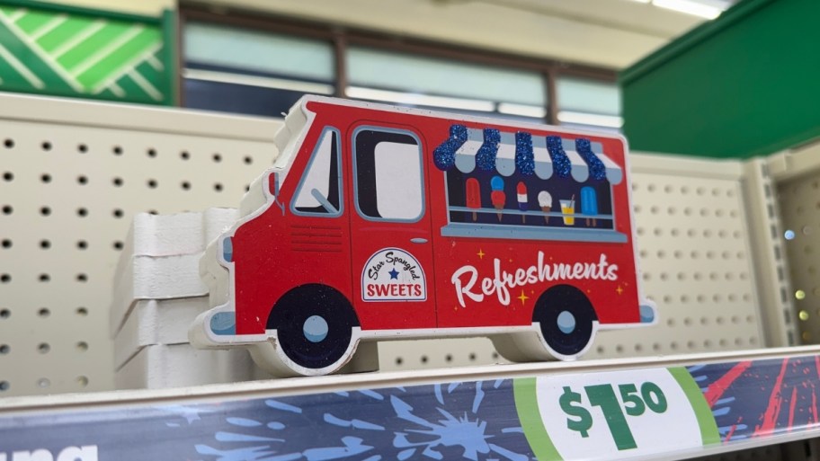 wooden food truck sign