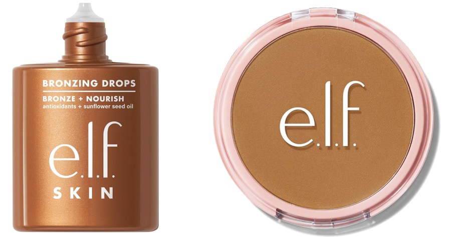 elf bronzing drops and halo powder