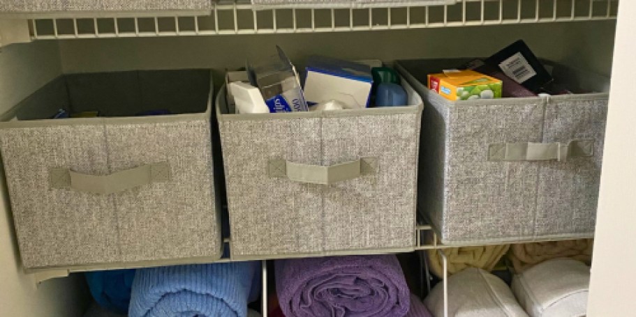 Fabric Storage Bins 3-Pack Just $9.99 on Amazon (Reg. $20)