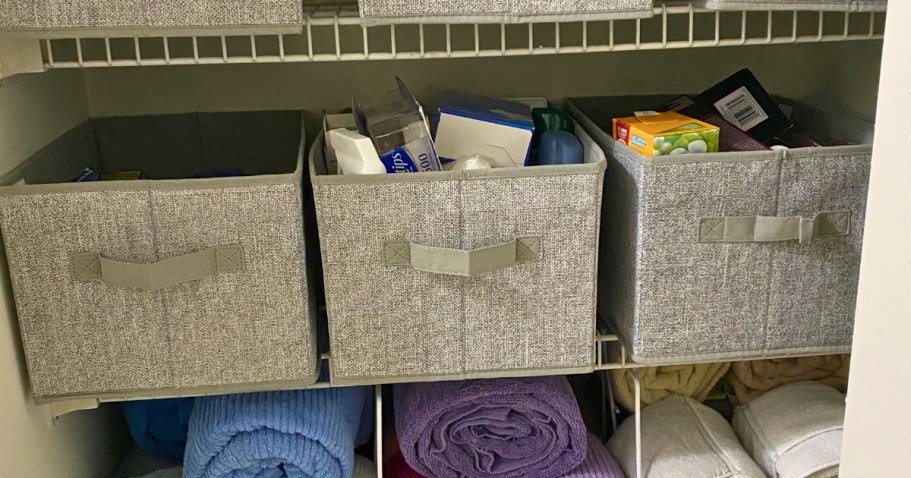 Fabric Storage Bins 3-Pack Just $9.99 on Amazon (Reg. $20)