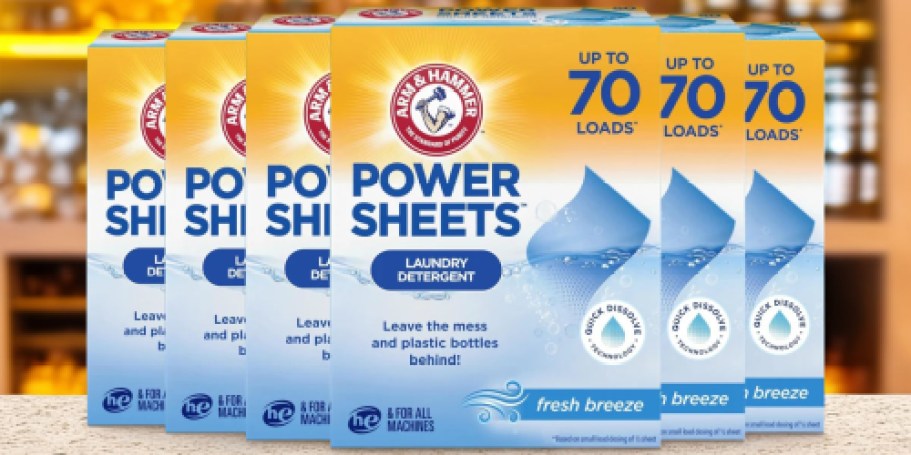 Arm & Hammer Power Sheets Laundry Detergent 210-Count Only $24 Shipped (Reg. $63)