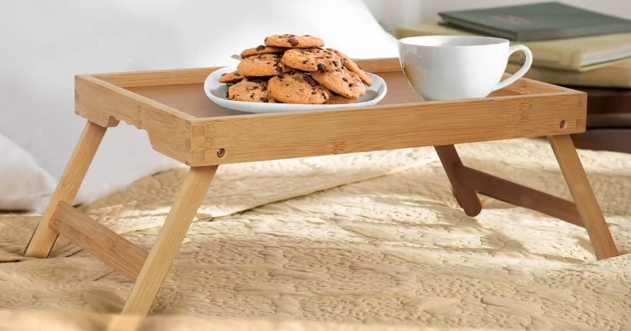 Bamboo Folding Tray Table Only $9.89 on Amazon (Reg. $25)