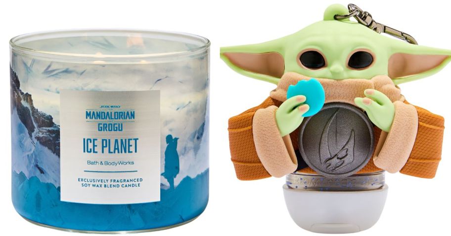 Bath & Body Works 3-Wick Candle - Ice Planet and Grogu PocketBac Holder