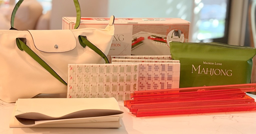 Mahjong Set displayed on kitchen countertop