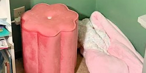 This Flower-Shaped Ottoman from Walmart Is Giving High-End Vibes for Less!