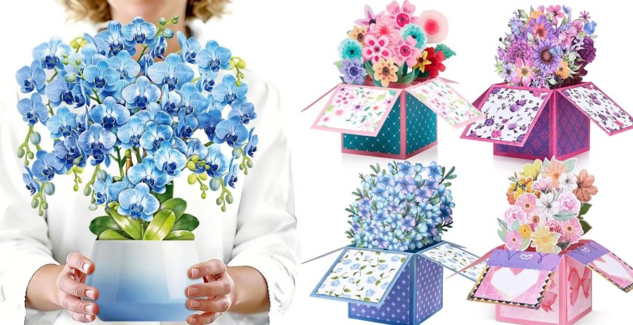 Pop up flower cards