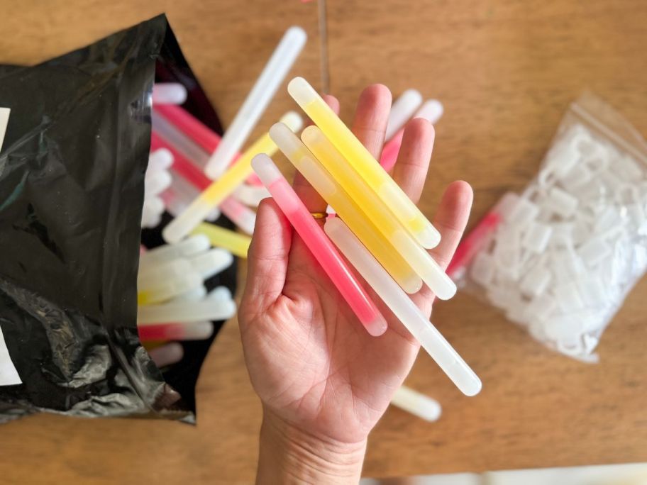 Solid Glow Sticks in hand
