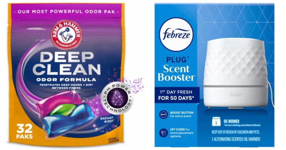 laundry detergent pods and air freshener
