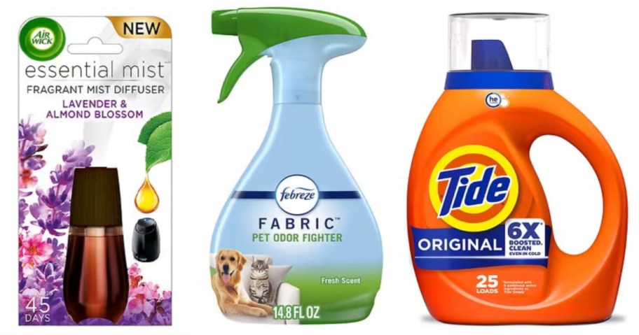 air fresheners and laundry detergent
