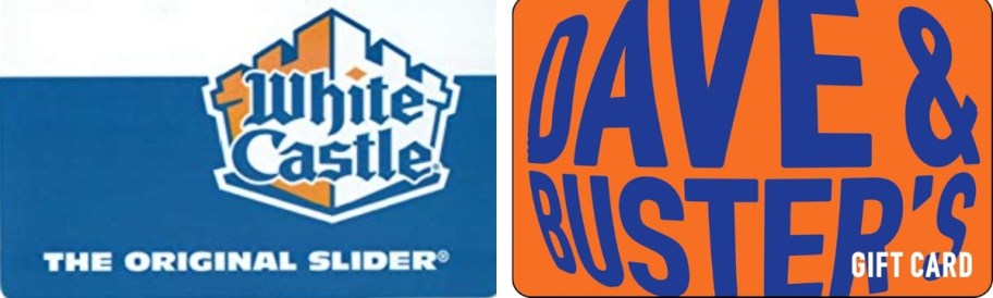 White Castle & Dave & Buster's Gift Cards