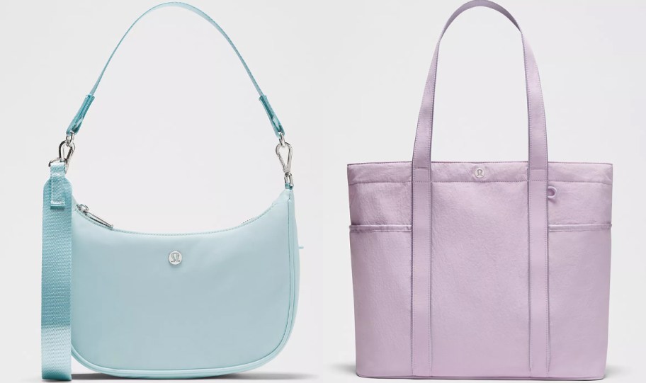 lululemon blue and purple bag 