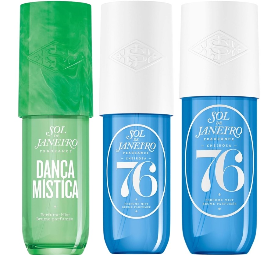 3 body mists in different fragrances and sizes