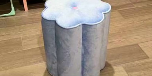This Flower-Shaped Ottoman from Walmart Is Giving High-End Vibes for Less!